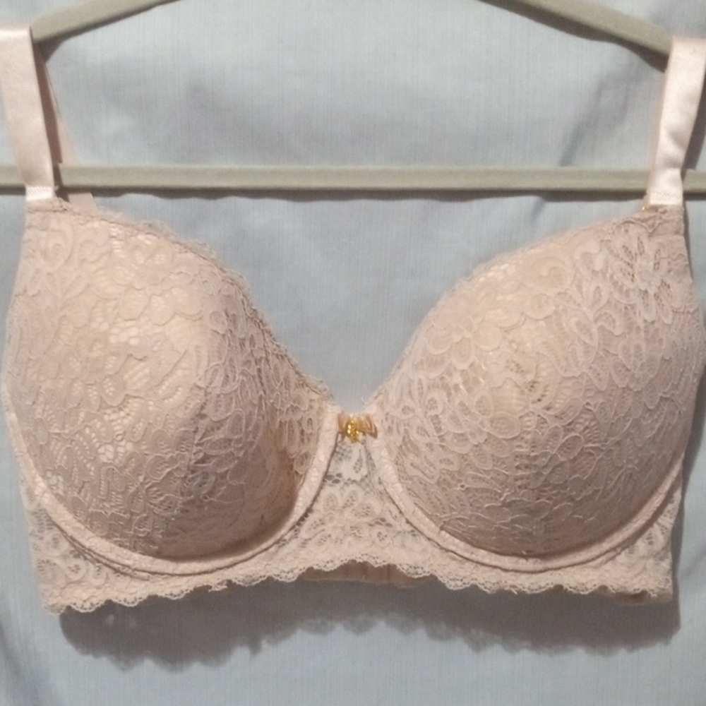Daisy Fuentes Cream Lace Bra with Underwire Support